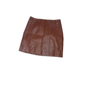 Free People Knee Length Leather Skirt Brown 28" Pencil. Dimensions waist…